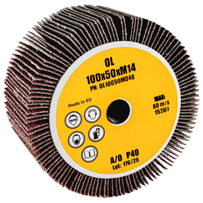 ŚCIERNICA GARNKOWA 100x50 Z GWINTEM M14 100x50xM14 DO DREWNA METALU P40